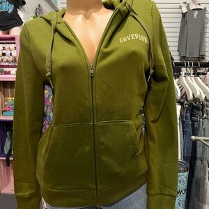 XL GRREN VS PINK FULL ZIP HOODIE